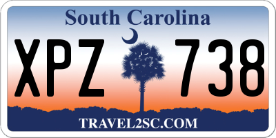 SC license plate XPZ738