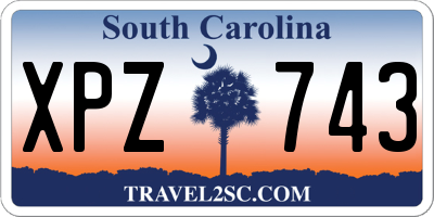 SC license plate XPZ743