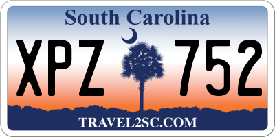 SC license plate XPZ752