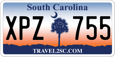 SC license plate XPZ755