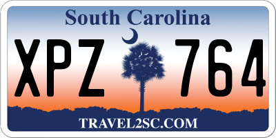 SC license plate XPZ764