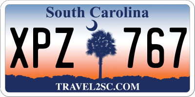 SC license plate XPZ767