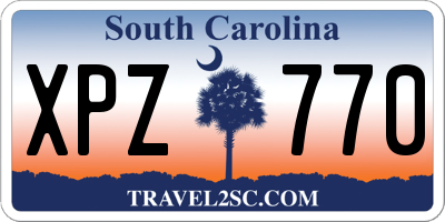 SC license plate XPZ770