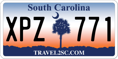 SC license plate XPZ771