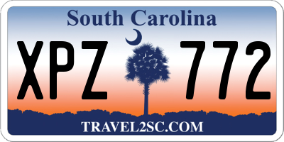 SC license plate XPZ772