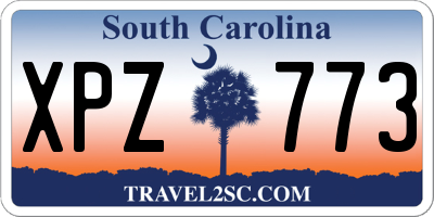 SC license plate XPZ773