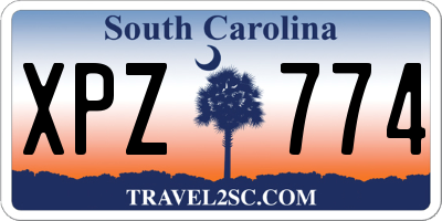 SC license plate XPZ774