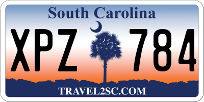 SC license plate XPZ784