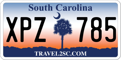 SC license plate XPZ785