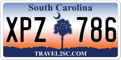 SC license plate XPZ786