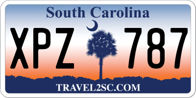 SC license plate XPZ787