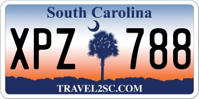 SC license plate XPZ788