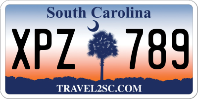 SC license plate XPZ789