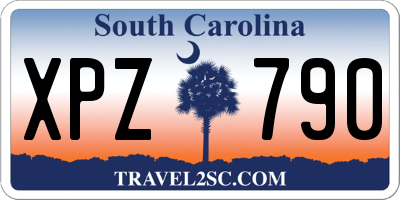 SC license plate XPZ790