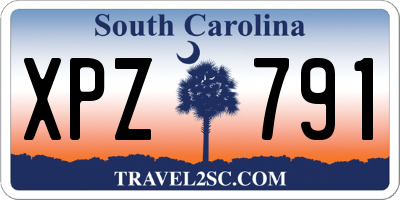 SC license plate XPZ791
