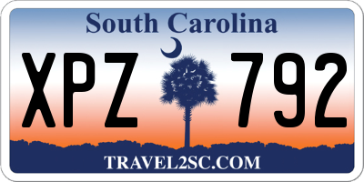 SC license plate XPZ792