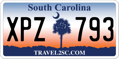 SC license plate XPZ793