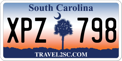 SC license plate XPZ798