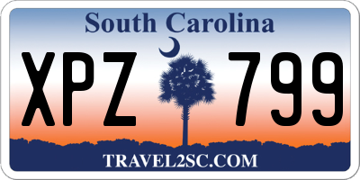 SC license plate XPZ799