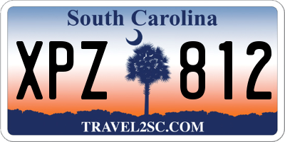 SC license plate XPZ812