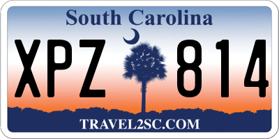 SC license plate XPZ814