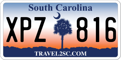 SC license plate XPZ816