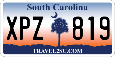 SC license plate XPZ819