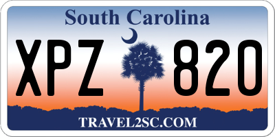 SC license plate XPZ820