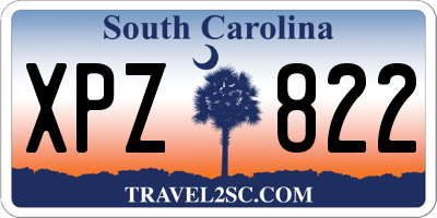 SC license plate XPZ822