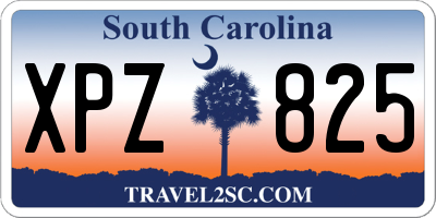 SC license plate XPZ825