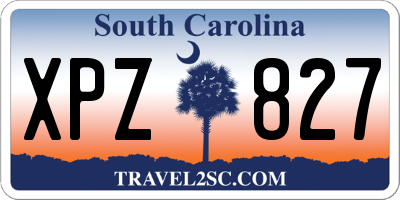SC license plate XPZ827
