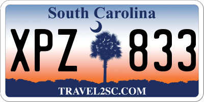 SC license plate XPZ833