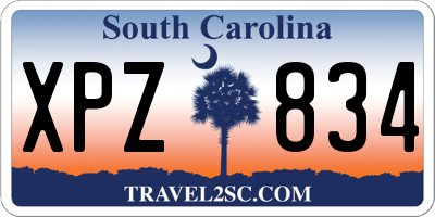 SC license plate XPZ834