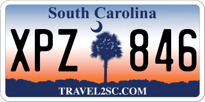 SC license plate XPZ846