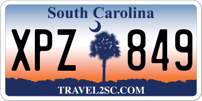 SC license plate XPZ849