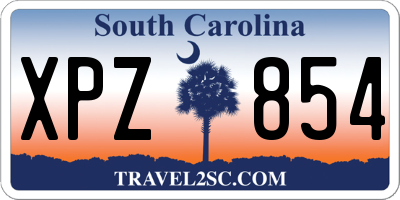 SC license plate XPZ854