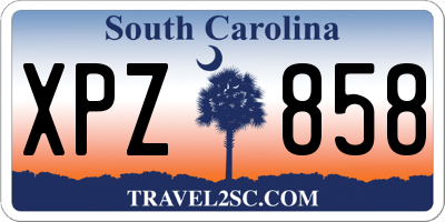 SC license plate XPZ858