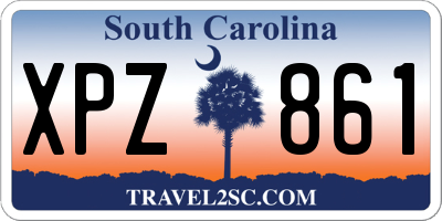 SC license plate XPZ861
