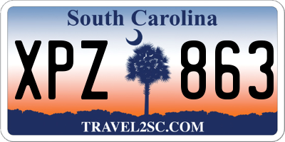 SC license plate XPZ863