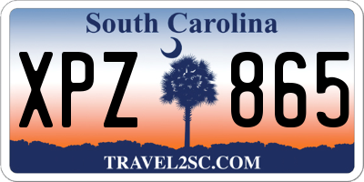 SC license plate XPZ865