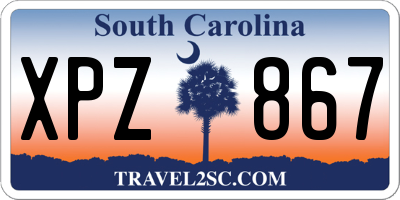 SC license plate XPZ867