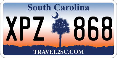 SC license plate XPZ868