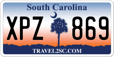 SC license plate XPZ869