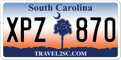 SC license plate XPZ870