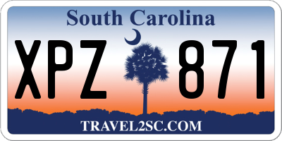 SC license plate XPZ871