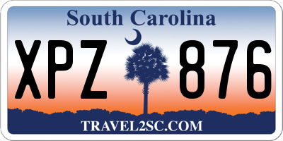 SC license plate XPZ876