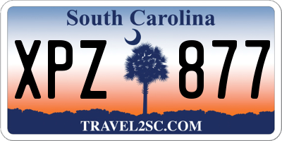 SC license plate XPZ877