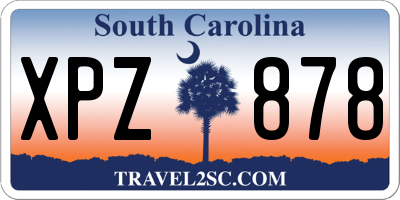 SC license plate XPZ878