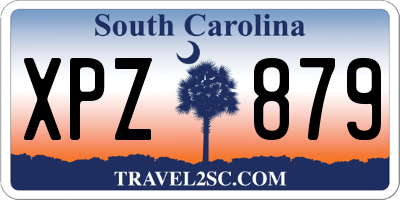 SC license plate XPZ879