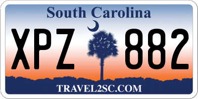 SC license plate XPZ882